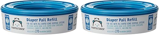 Amazon Brand - Mama Bear Diaper Pail Refills for Diaper Genie Pails