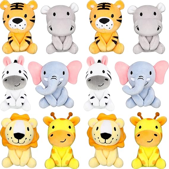 12 Pcs Mini Stuffed Farm Animals Bulk 4 Inch Farm Animals Plush Toys Plush Cute