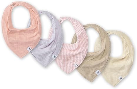 Infant Bibs, 100% Organic Cotton Drool Cloths, Newborn Essentials