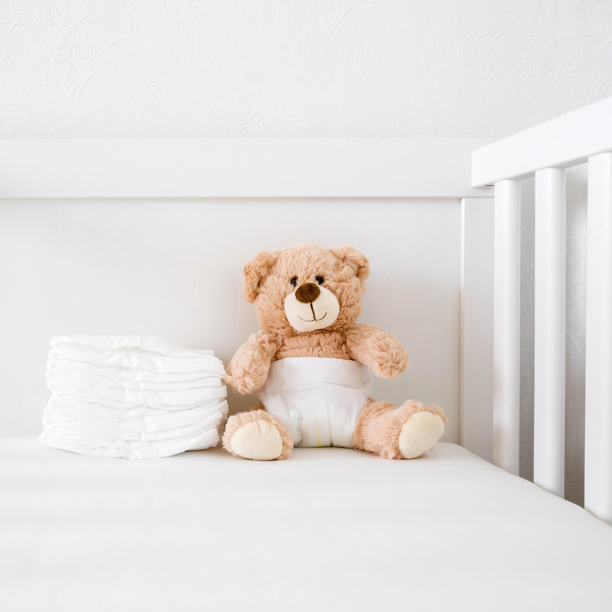 Wovenx Organic All in One Crib Sheet and Mattress Protector - Waterproof Protectors - Reusable Washable – Fits Cribs – 52”x28”- with 9” Skirt White
