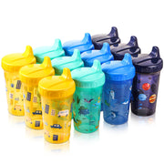 12 Pcs 10 oz Sippy Cups for Toddlers 1-3 No Spill Spout Cups