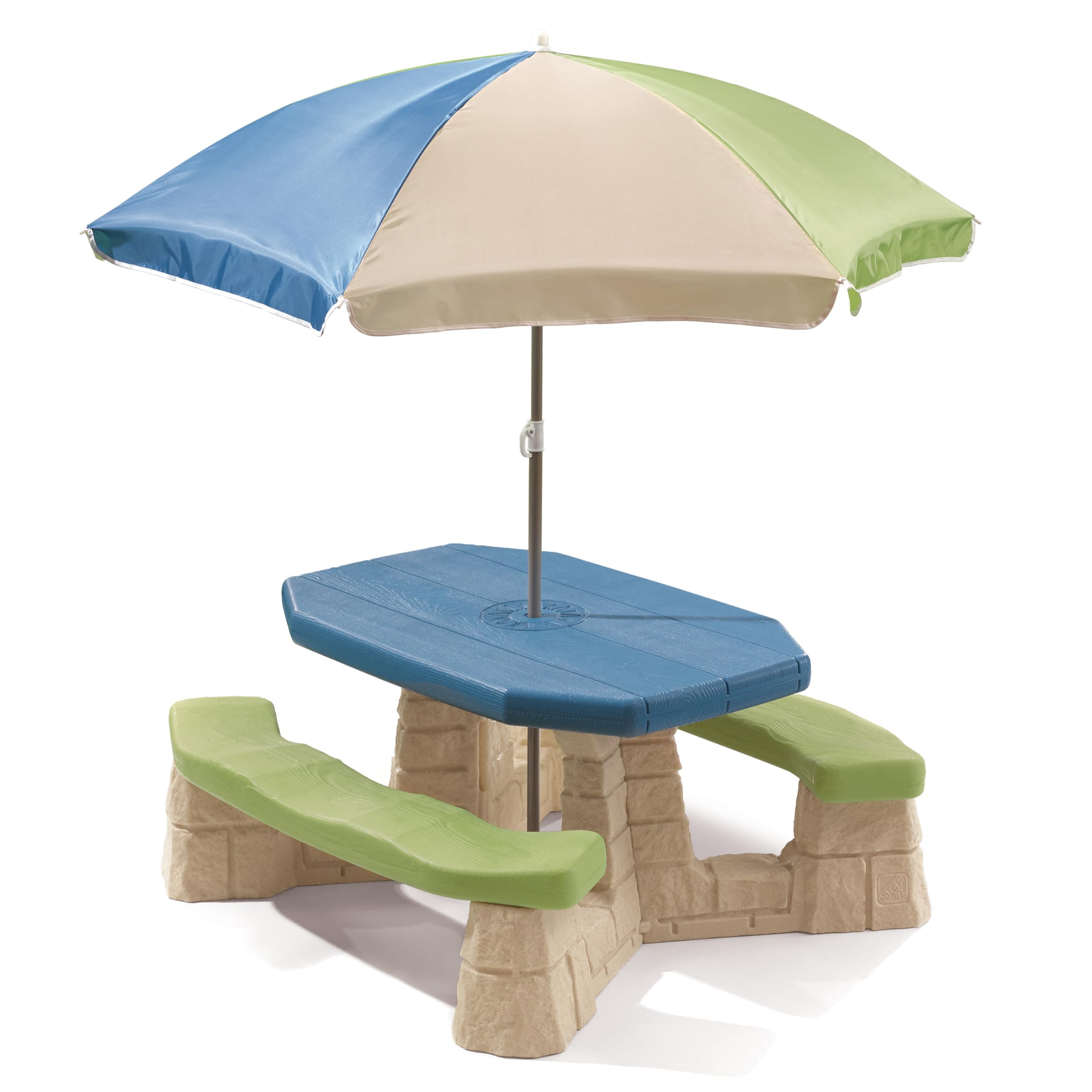 Naturally Playful Kids Picnic Table with Removable Umbrella
