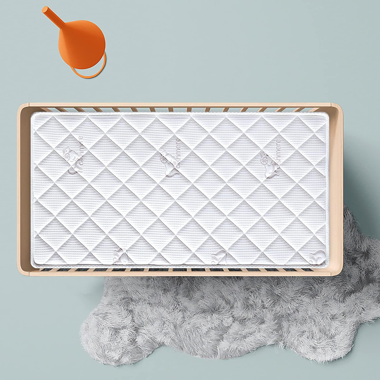 Premium Dual Sided Crib & Toddler Mattress,100% Knitted Fabric, Premium