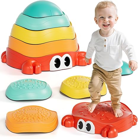Stepping Stones for Kids, Non-Slip Toddler Stepping Stones, Indoor & Outdoor Toys