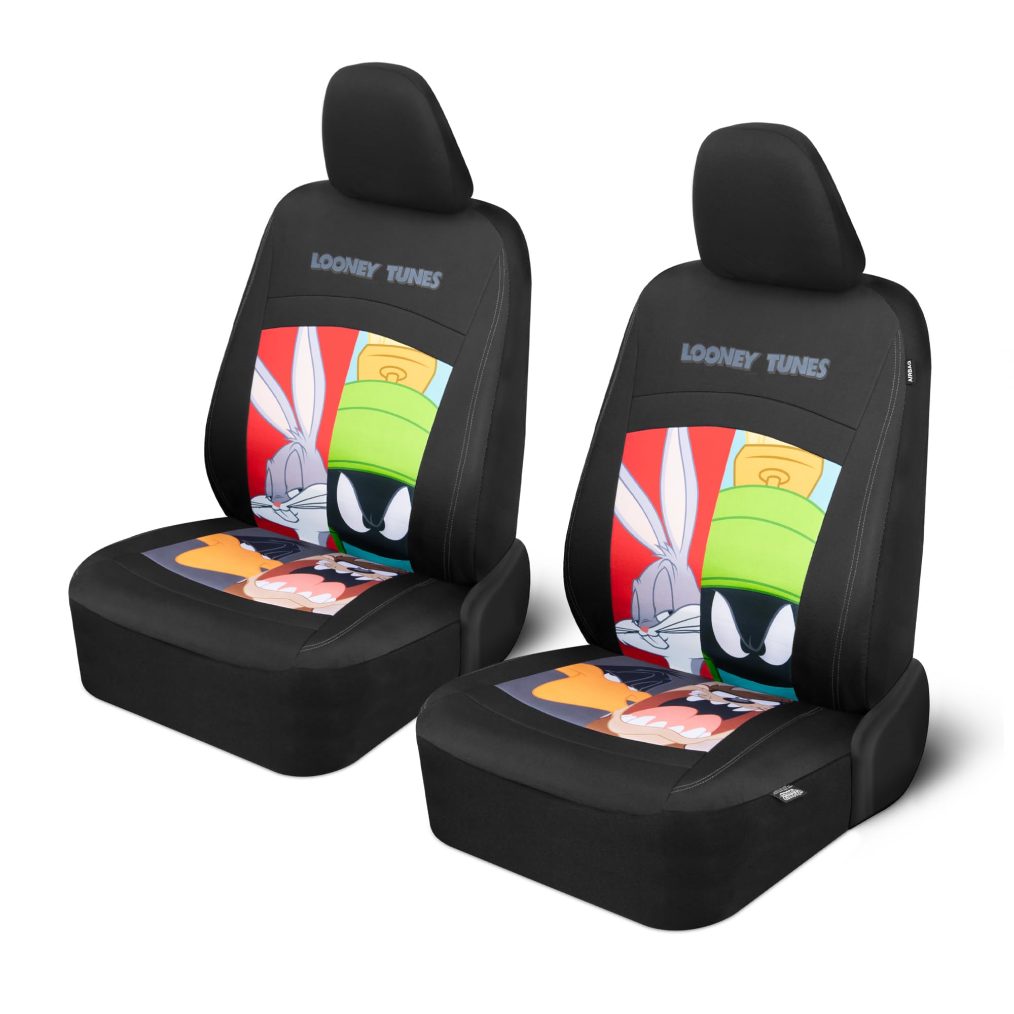 Looney Tunes Car Seat Covers – 2-Piece Front Seat Covers Featuring Bugs Bunny