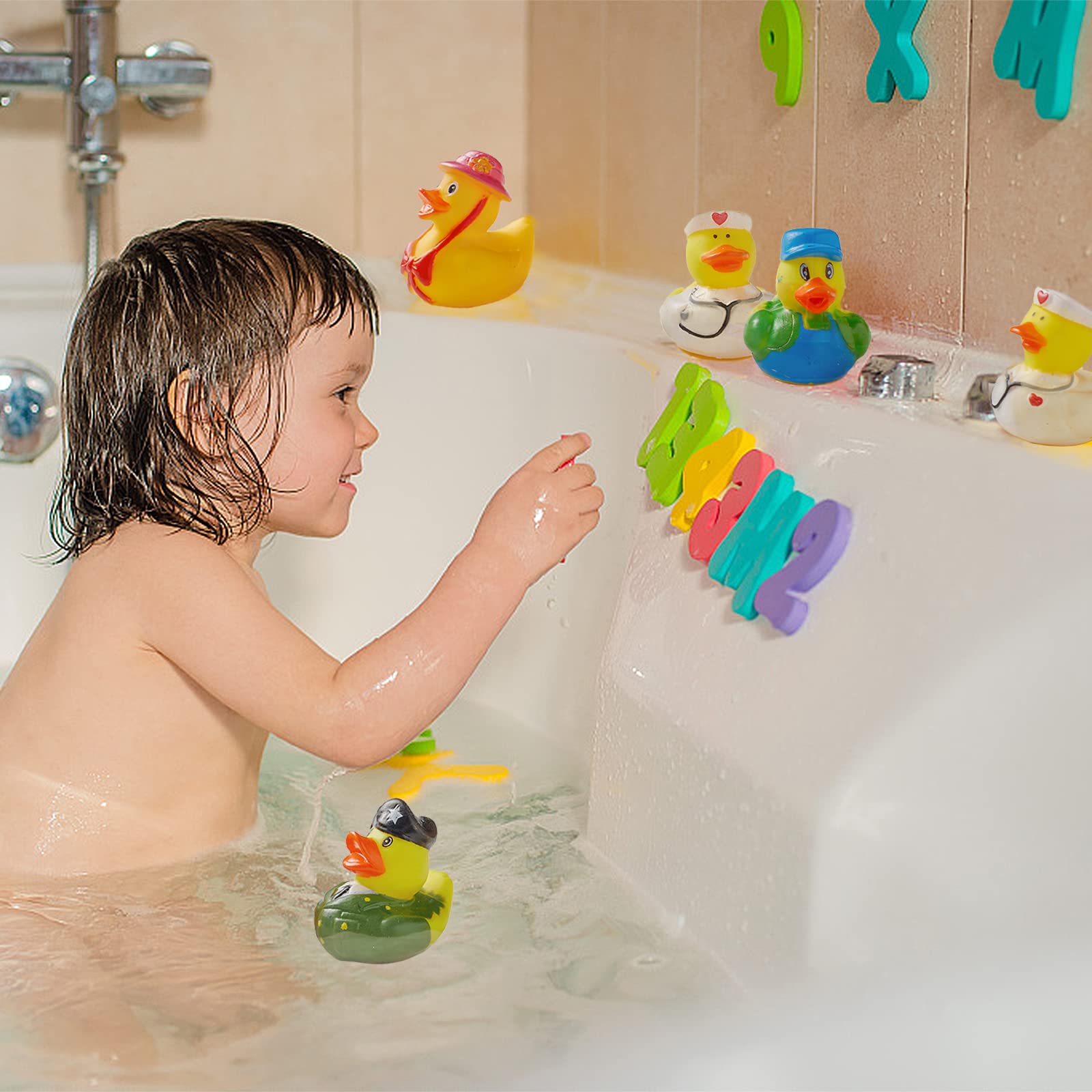 100 Pack Rubber Duck for Jeeps Ducking - 2" Bulk Floater Duck