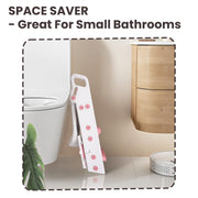 Primlect Space-Saving Potty Training Seat with Ladder, Adjustable Step and Toilet Seat Height, Top Handles for Easy Climbing, Easy to Carry, Portable Toddler Toilet Trainer for Small Bathrooms