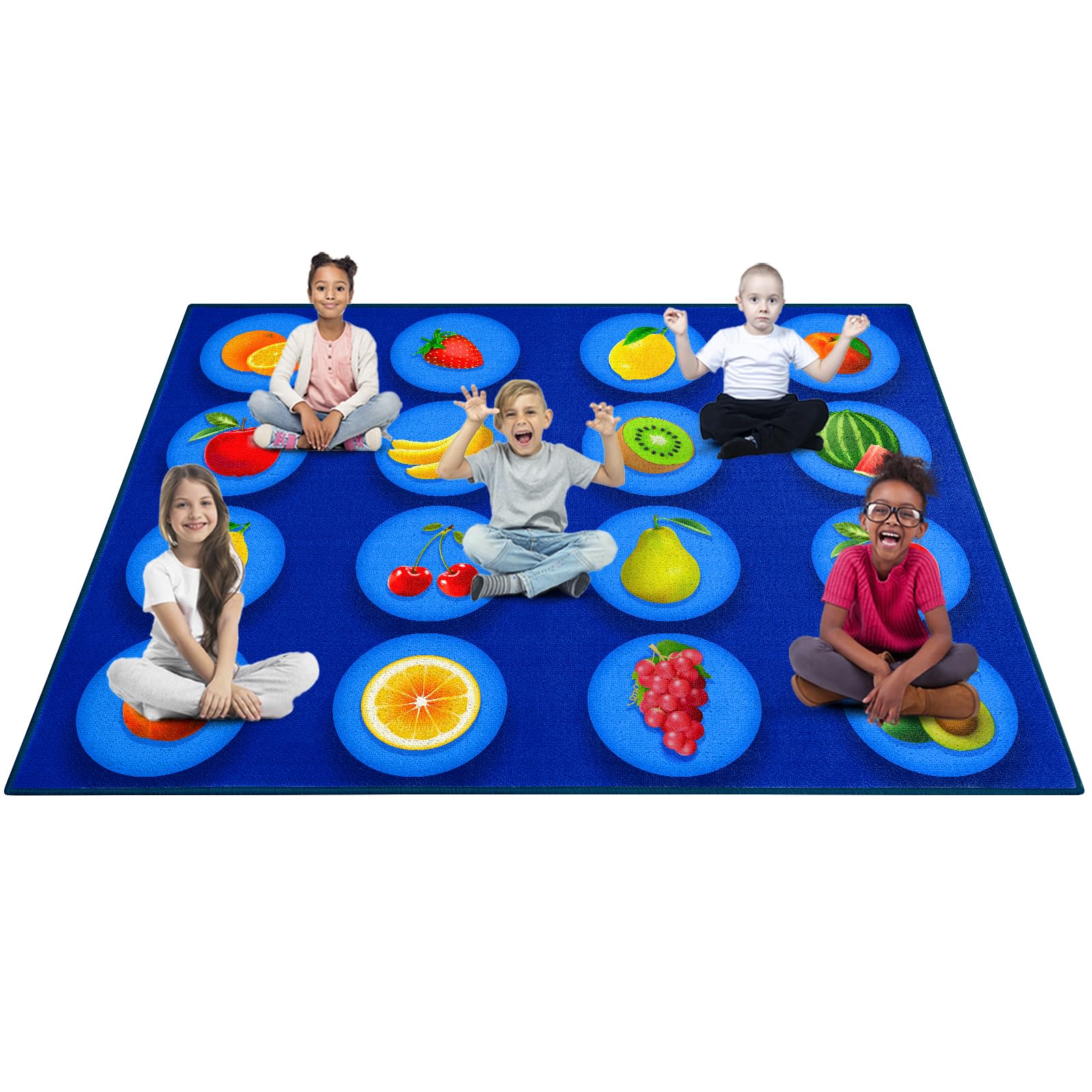 Classroom Rug 16 Seats Various Fruit Learning Seating Classroom Carpet