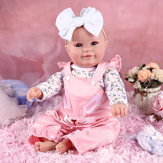 Reborn Baby Dolls, 20Inch Cute Soft Vinyl Realistic-Newborn Baby Doll Poseable