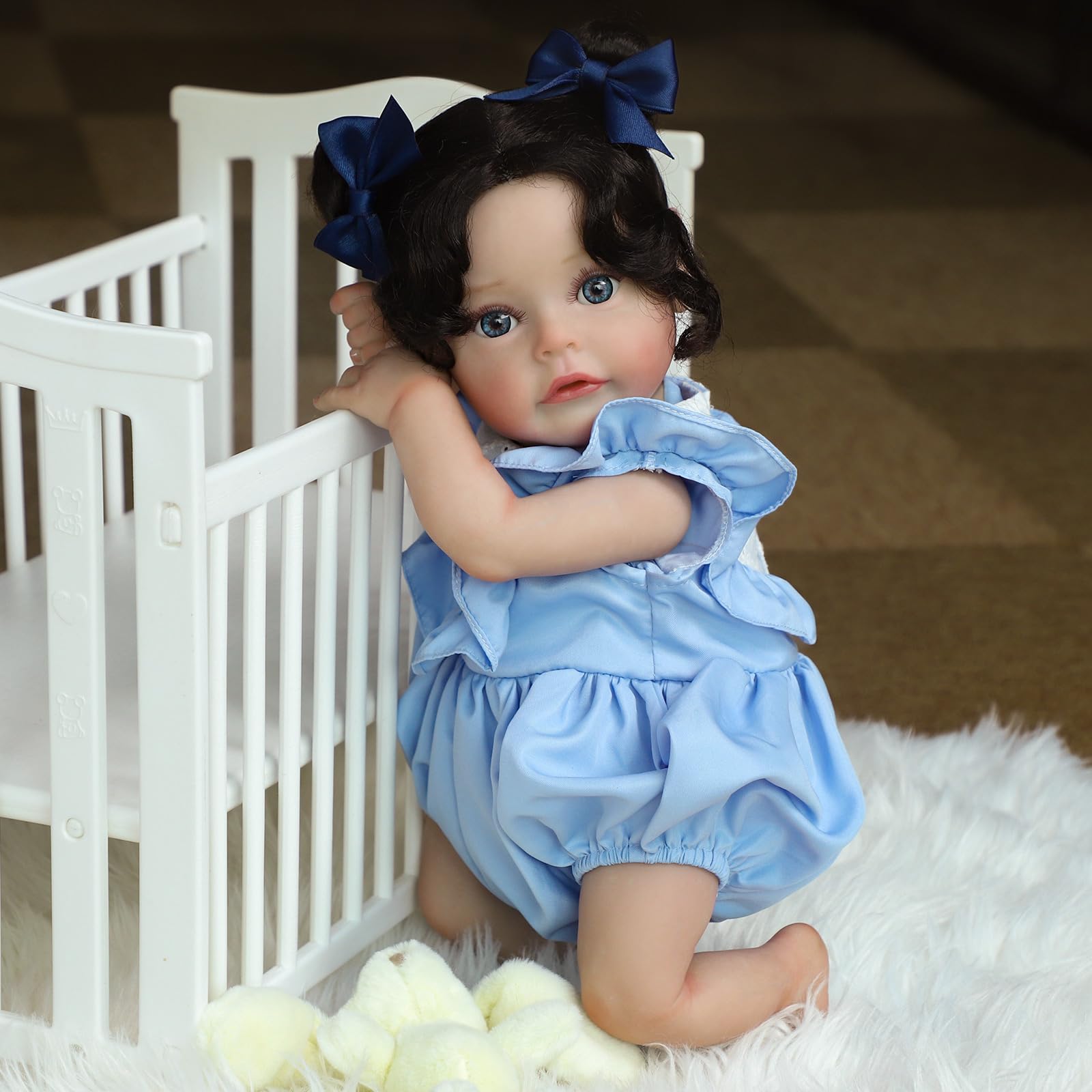 Reborn Baby Dolls Girl, 18Inch Newborn Baby Doll with Soft Weighted Cloth Body, Lifelike