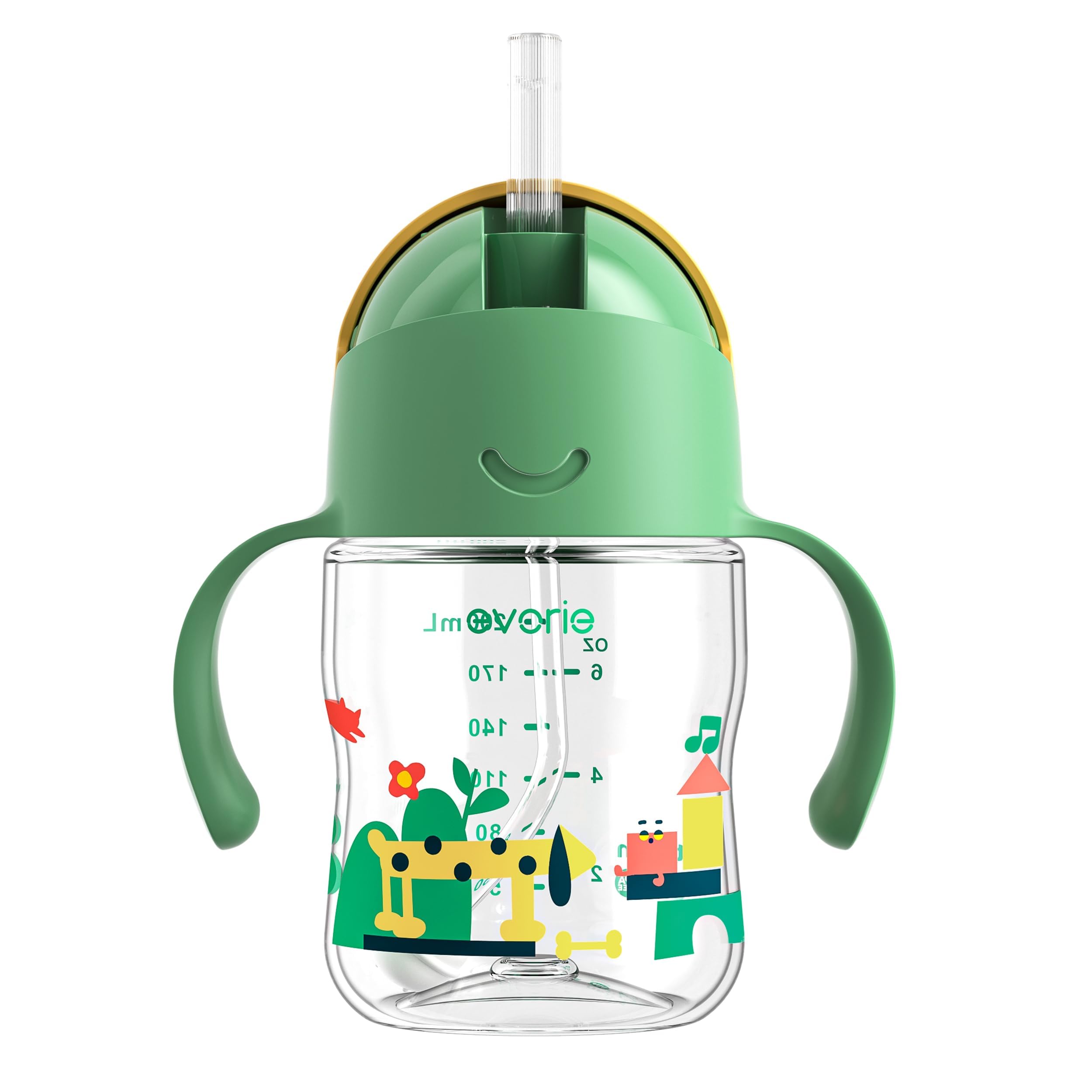 Weighted Straw Baby Sippy Cup 7 Oz Leak Poof with Handles