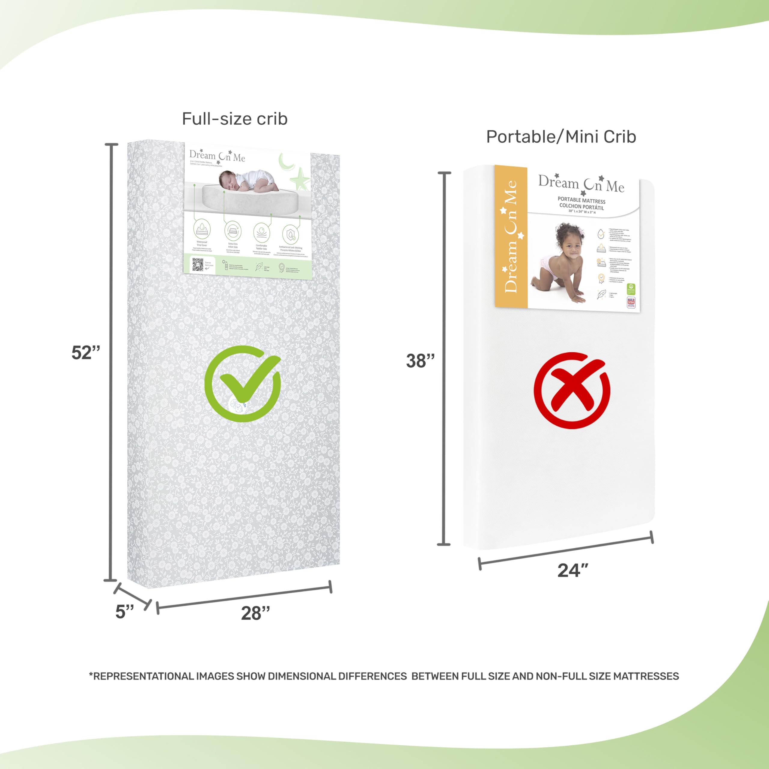Orthopedic Firm Fiber Crib Mattress Waterproof
