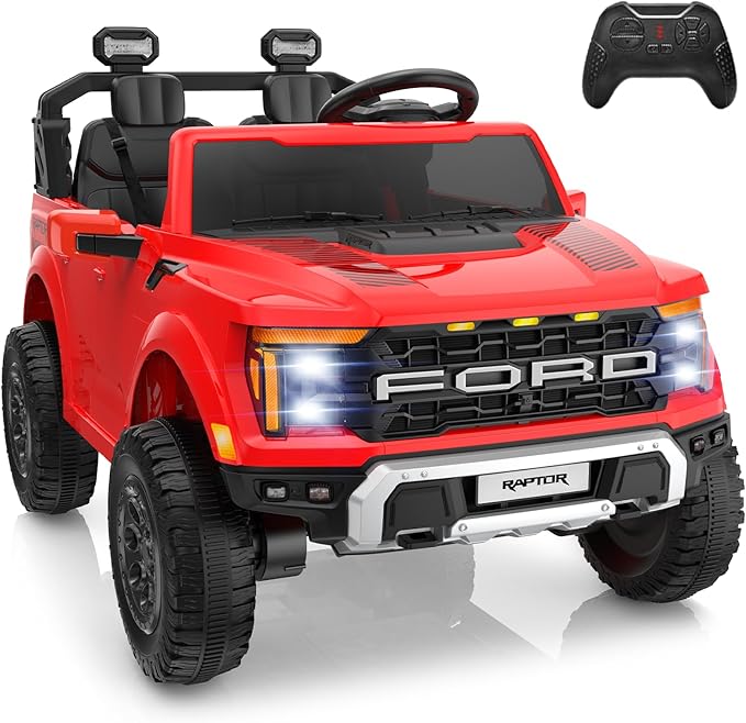 24V Ride On Toys for Big Kids, Ford F-150 Raptor 2 Seater Ride on Car w/Remote