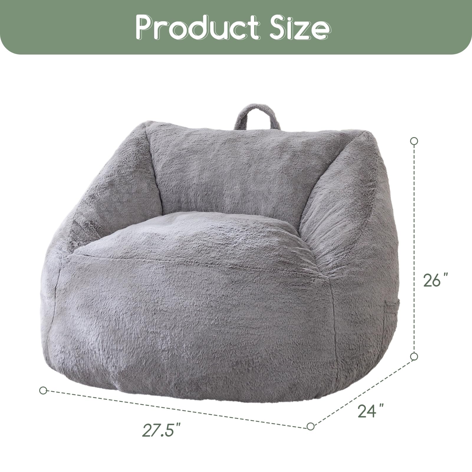 Kids Bean Bag Chair with Handle