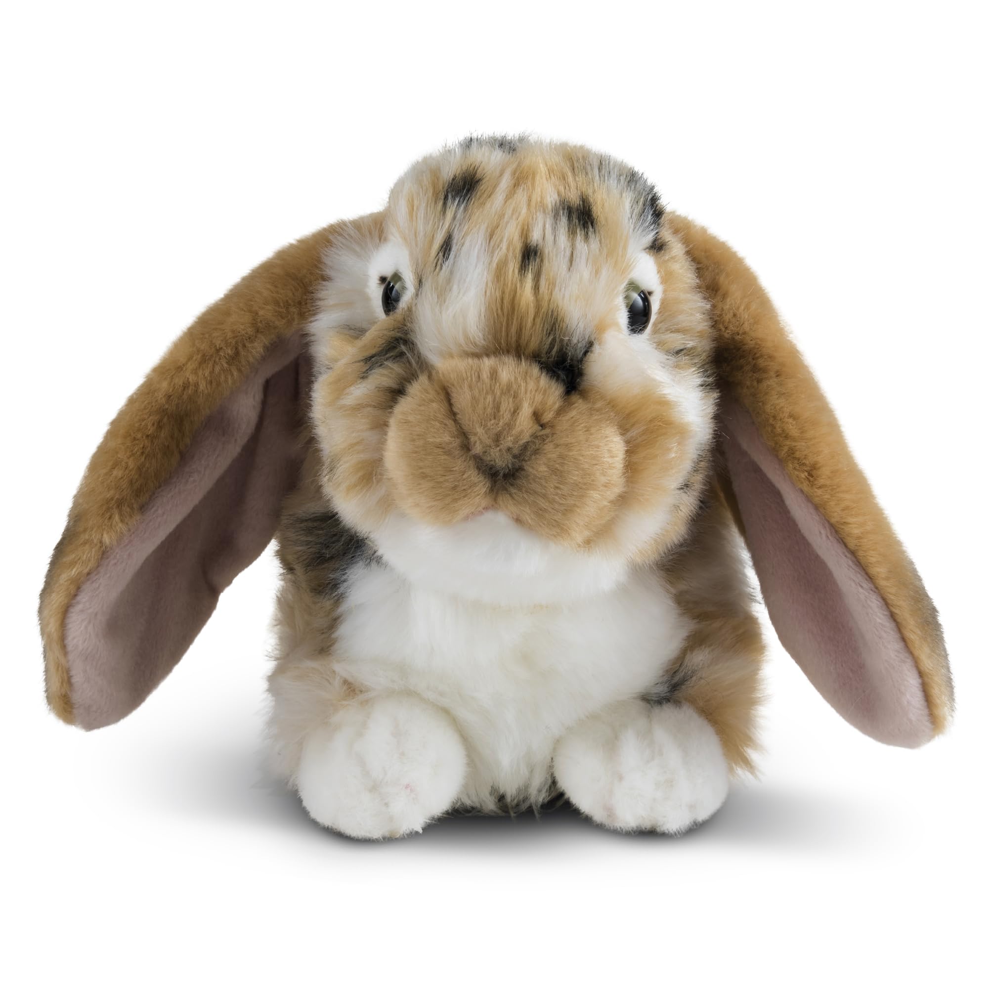 Living Nature Brown Dutch Lop Eared Rabbit Stuffed Animal | Fluffy Rabbit Animal