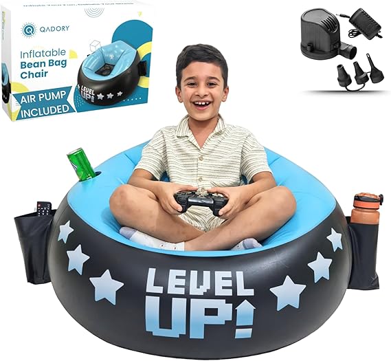 Inflatable Gaming Chair for Kids – Supports Up to 300 lbs, Includes Air Pump