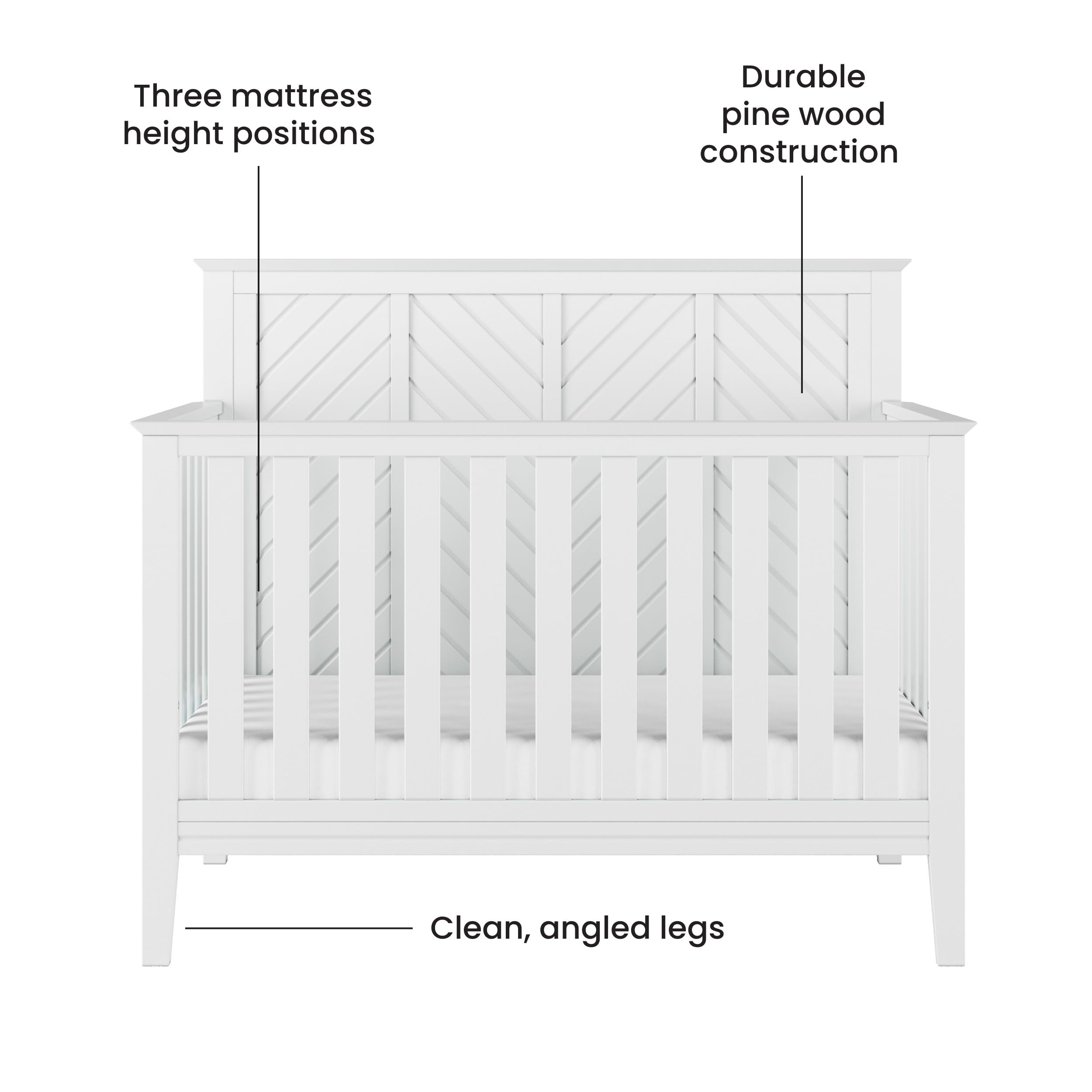 4-in-1 Convertible Crib and Dresser Nursery Set