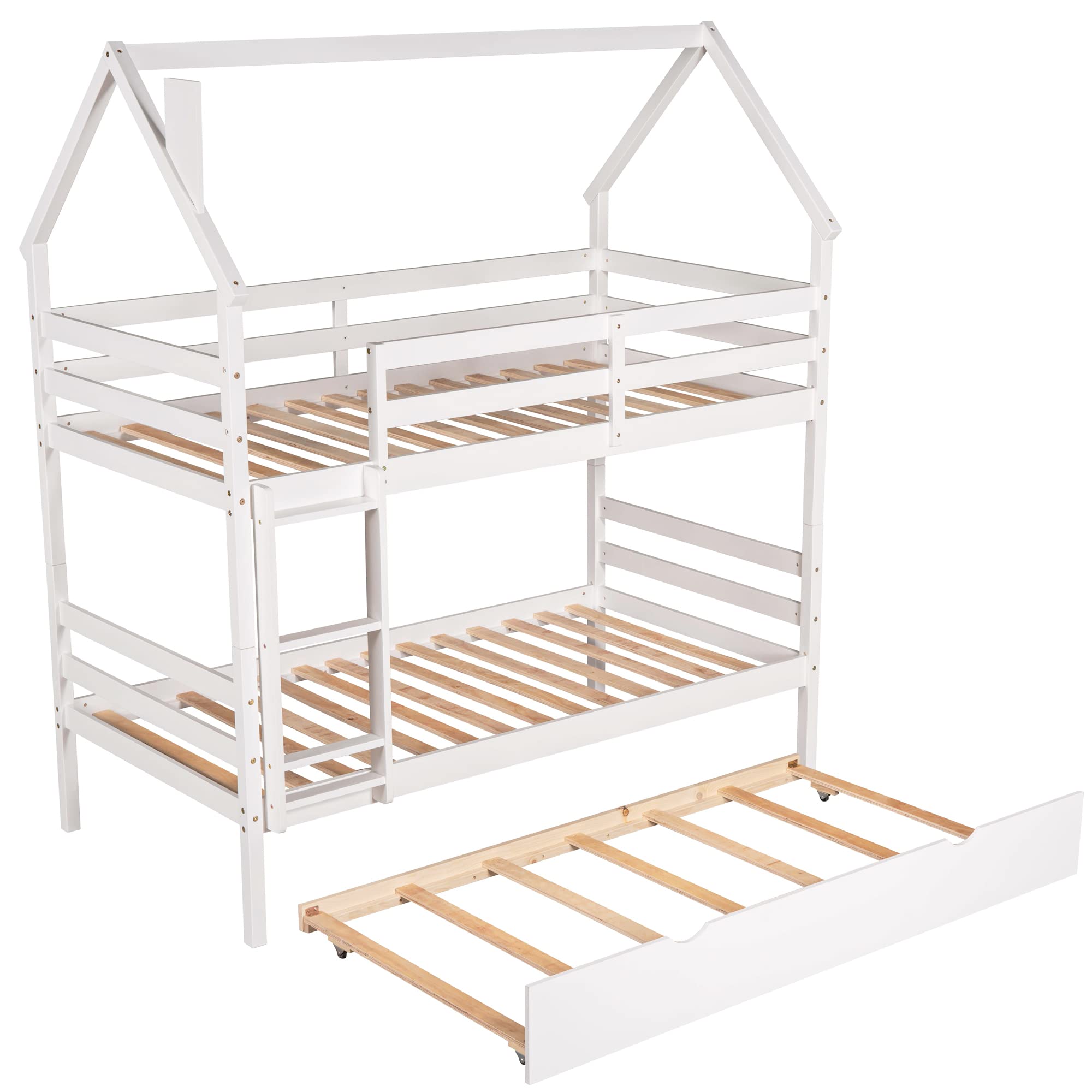 Twin Size Bed Frame for Bedroom Twin Over Twin House Bunk Bed