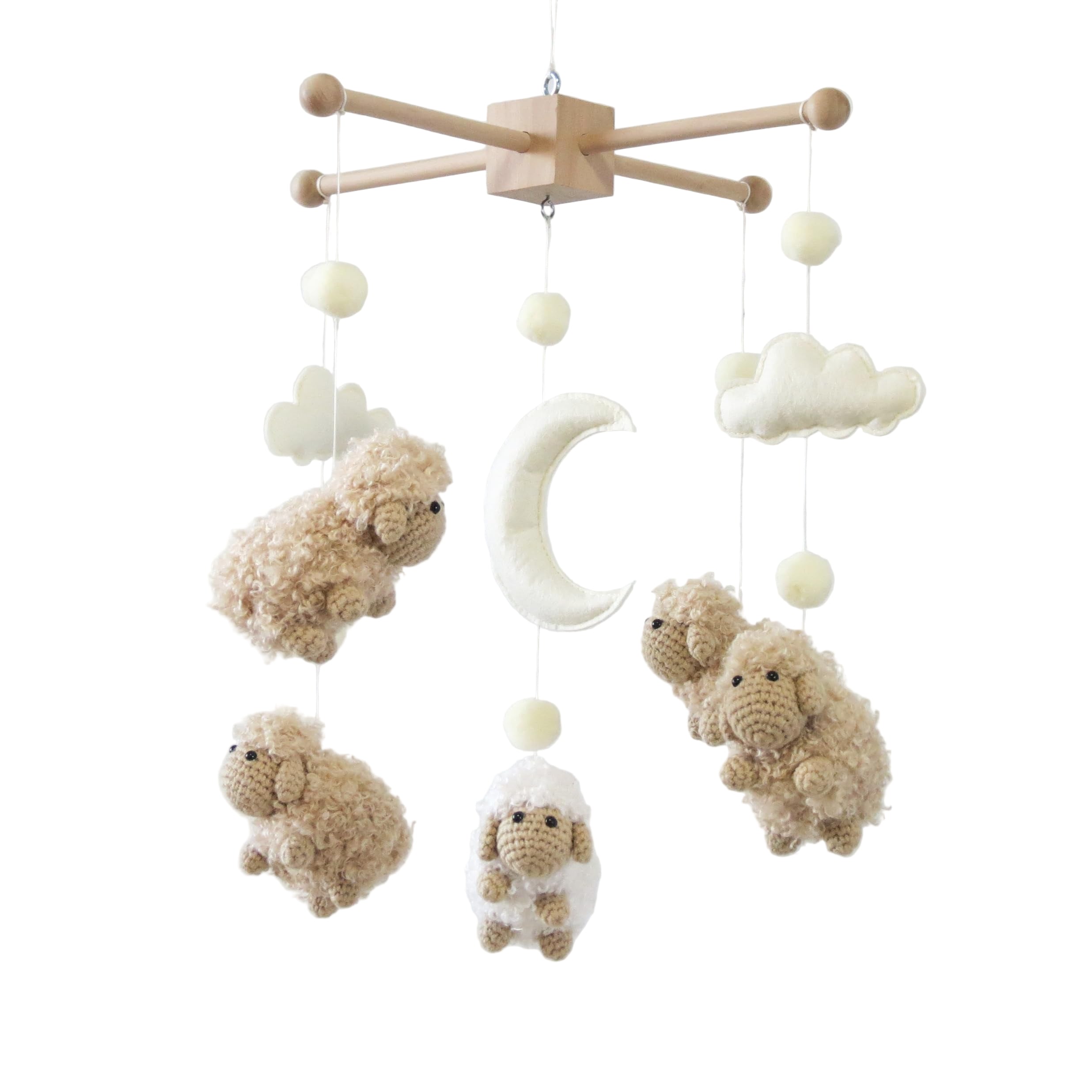 Sheep Crib Mobile Neutral Baby Mobile for Crib Sheep Baby Crib Mobile for Girls Boys