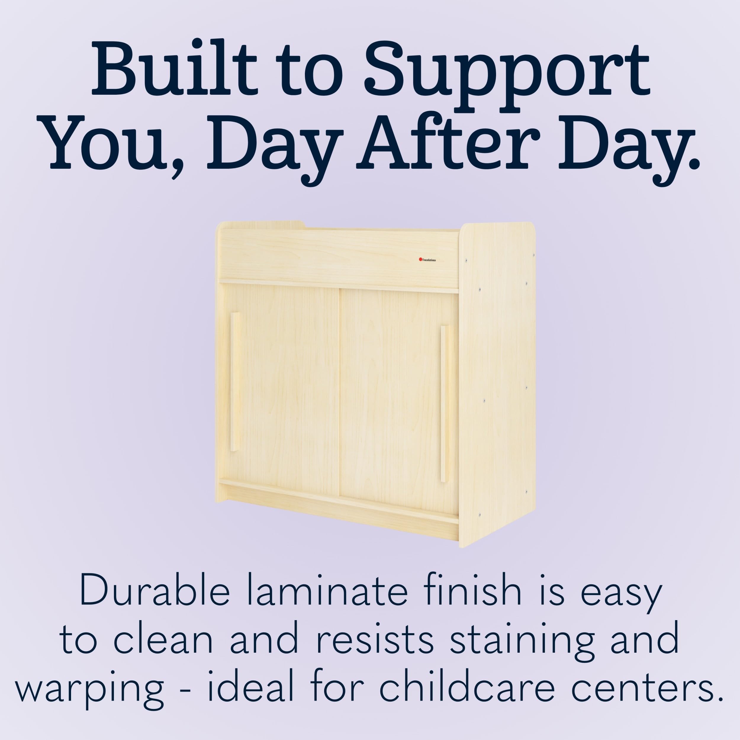 Daycare Changing Table with Storage and Safety Strap