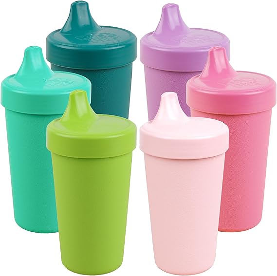 Sippy Cups for Toddlers - 10 Oz. Reusable Spill Proof Cups for Kids