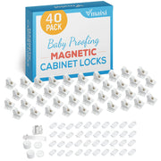 Magnetic Locks for Cabinets & Drawers (40 Locks and 4 Keys)
