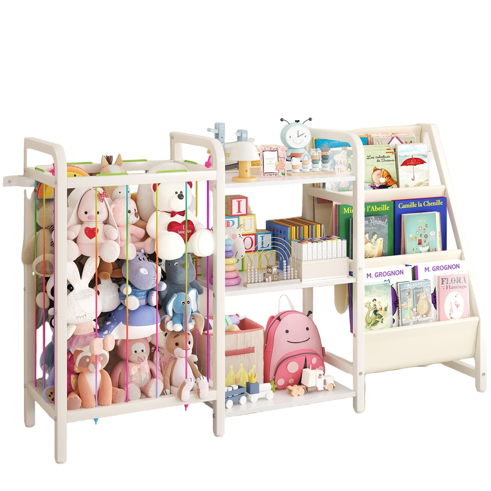 B1 Kids Bookshelf and Toy Storage, 3-Tier Book Shelf for Kids Rooms