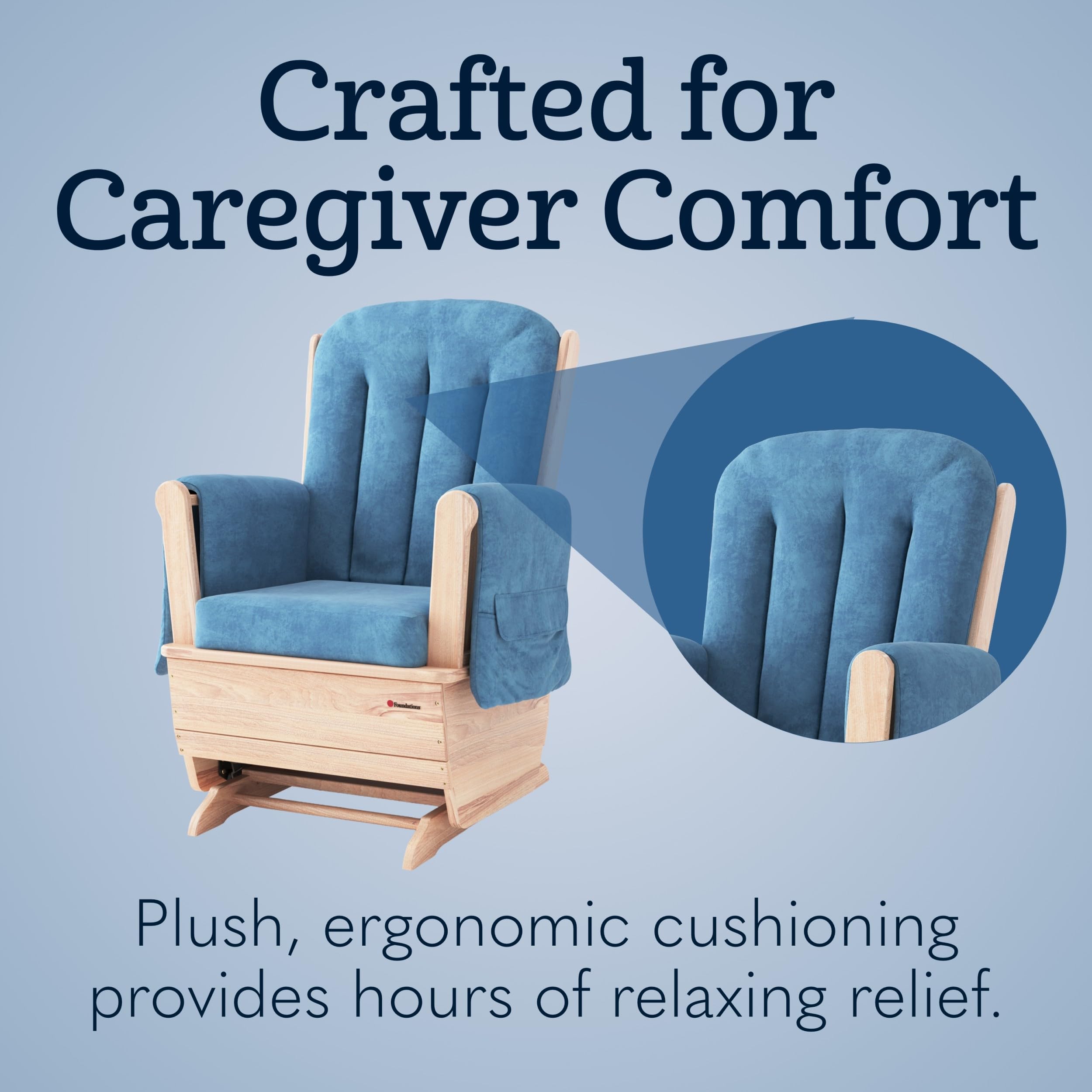SafeRocker Glider Rocker Chair for Nursery and Daycare