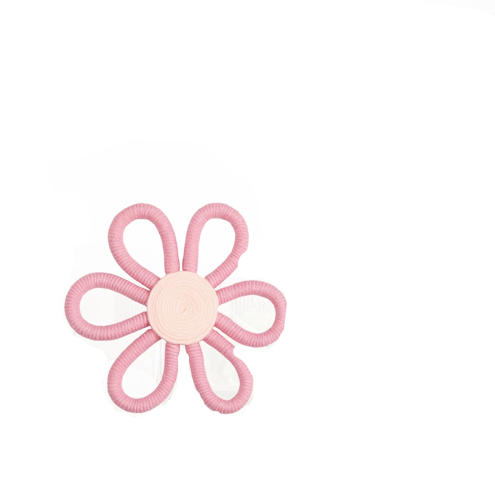 Boho Nursery Decor for Girl 6 inch Woven Daisy Flower Macrame