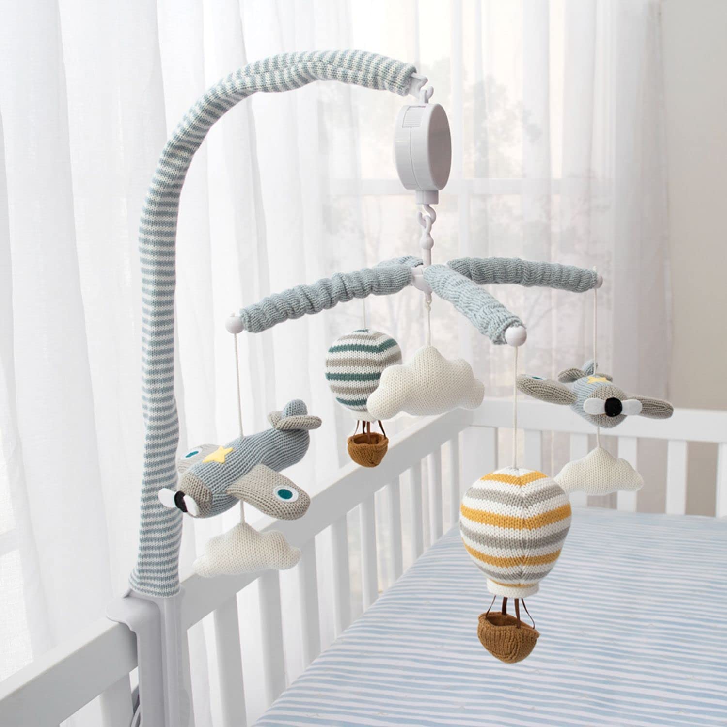 Baby Music Mobile - Up & Away Crib Toy, Sky Hot Air Balloon