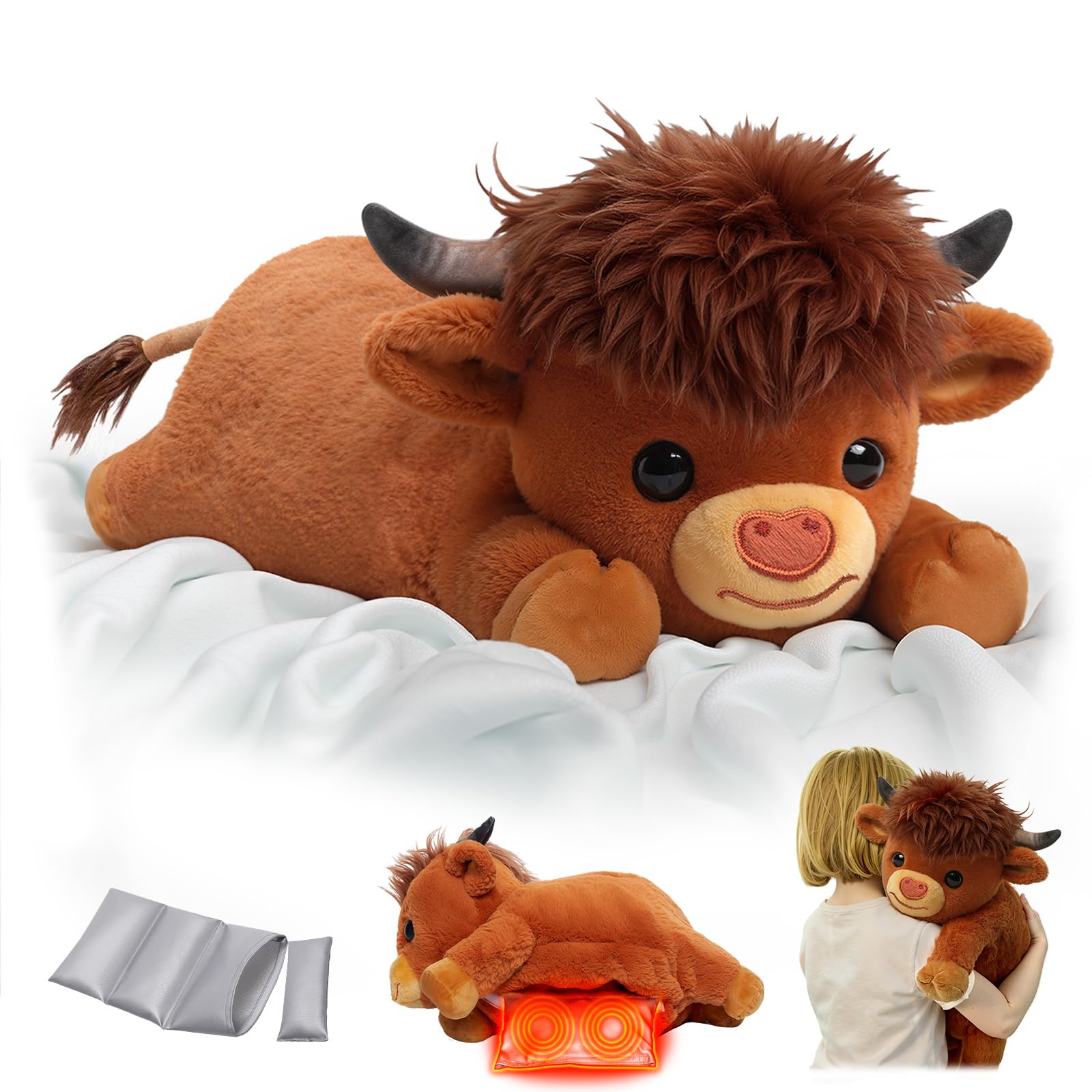 Weighted Stuffed Animals with Microwavable Heating Pad - 5lb or 2.13lb Adjustable