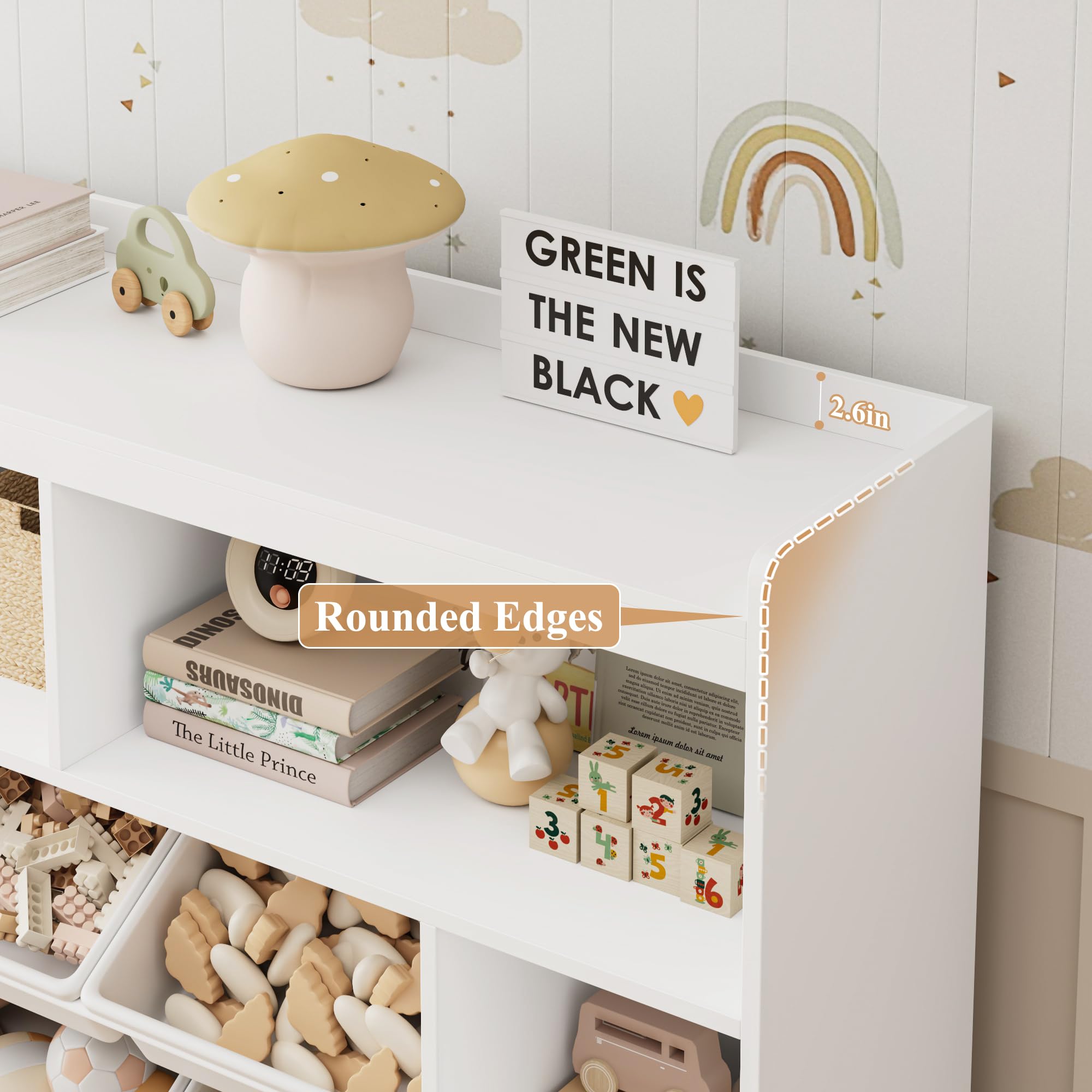 Toy Storage Organizer with Drawers and Bins