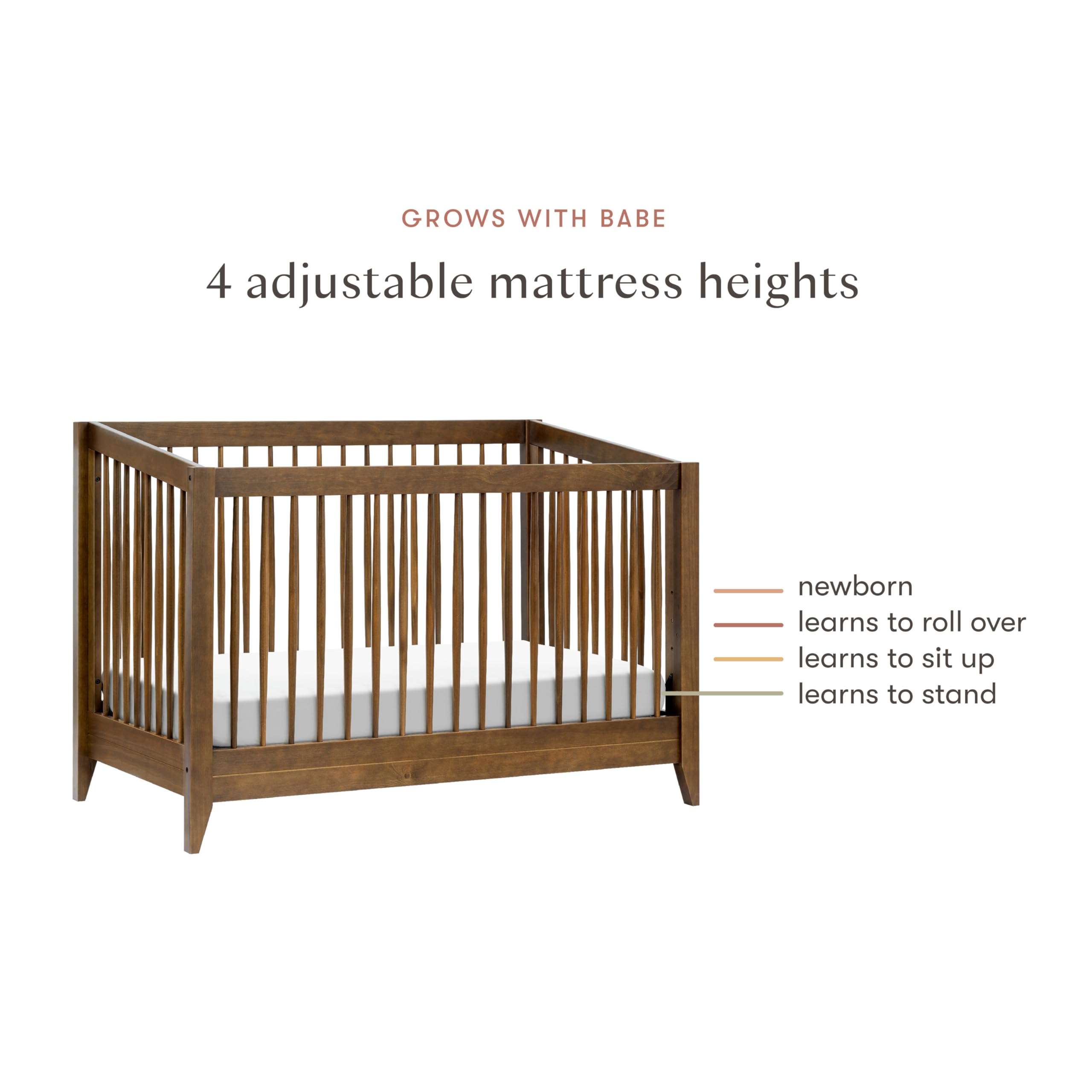 Sprout 4-in-1 Convertible Crib with Toddler Bed Conversion Kit