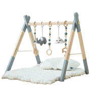 Foldable Baby Play Gym Frame Activity Hanging Bar With 5 Toys