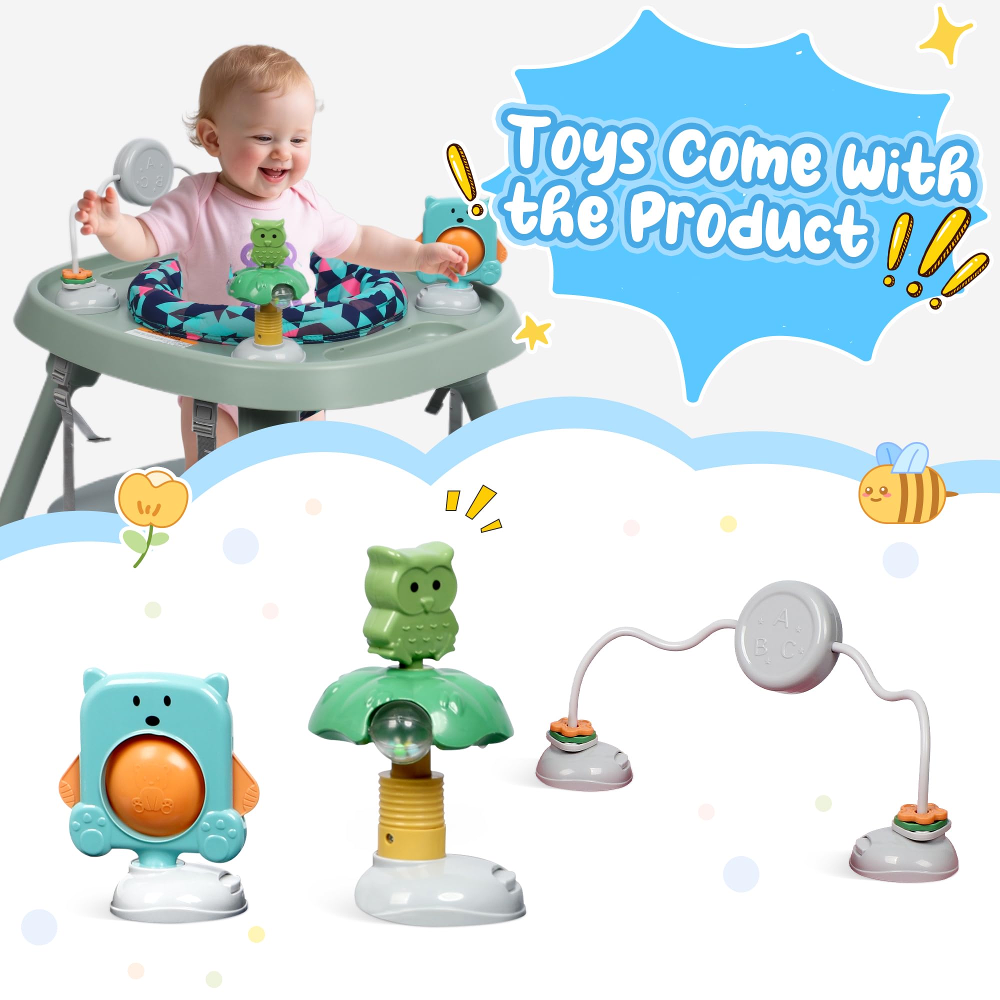 Convertible High Chair with Activity Center and Building Block Table