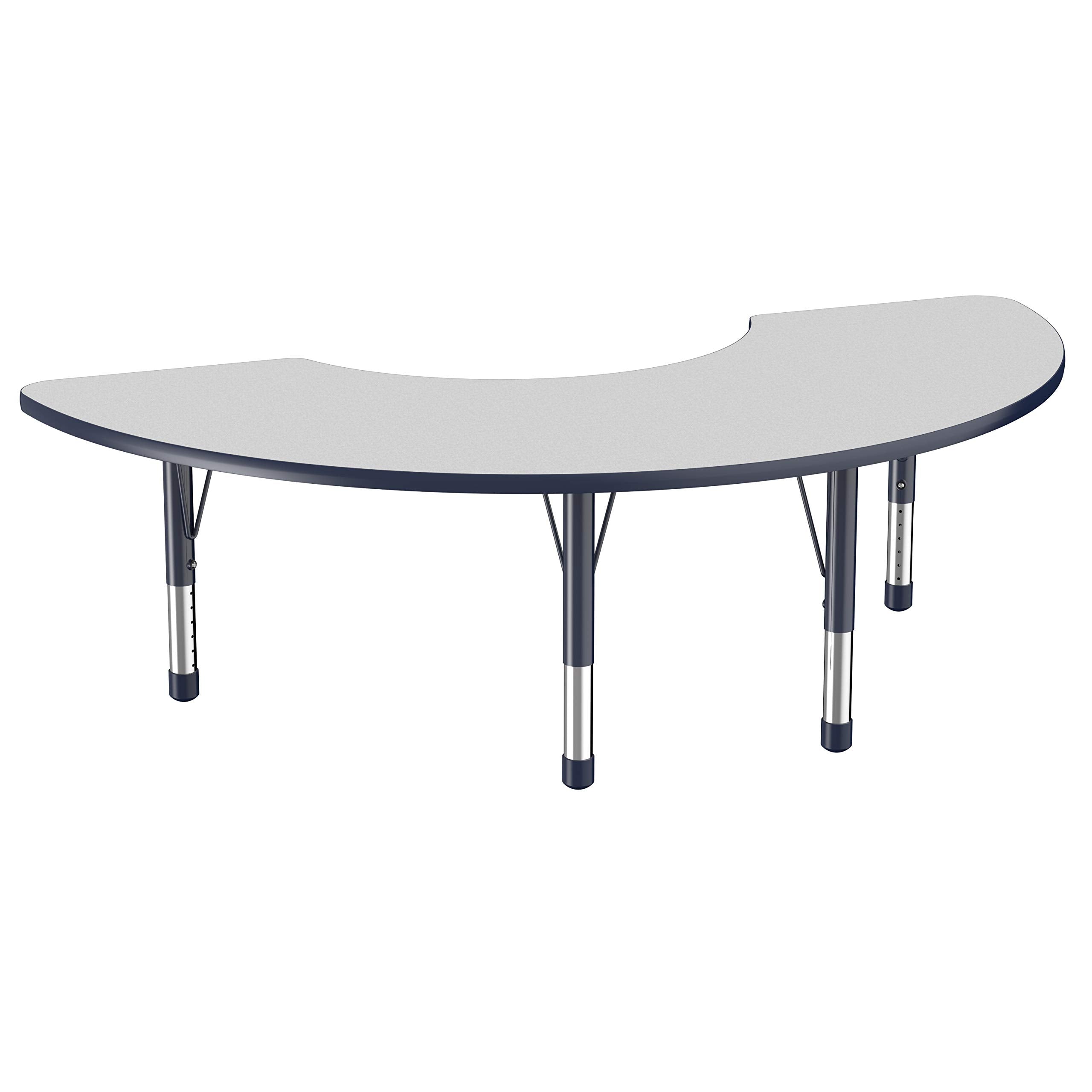 Half Moon Activity Table for Kids 36x72 Adjustable Height