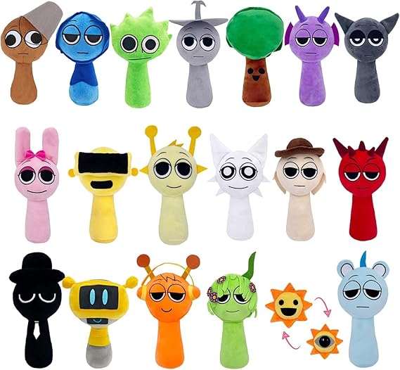 Sprunki Game Plush, Sprunki Toys Plush,Soft Stuffed Animal Pillow Doll Christmas