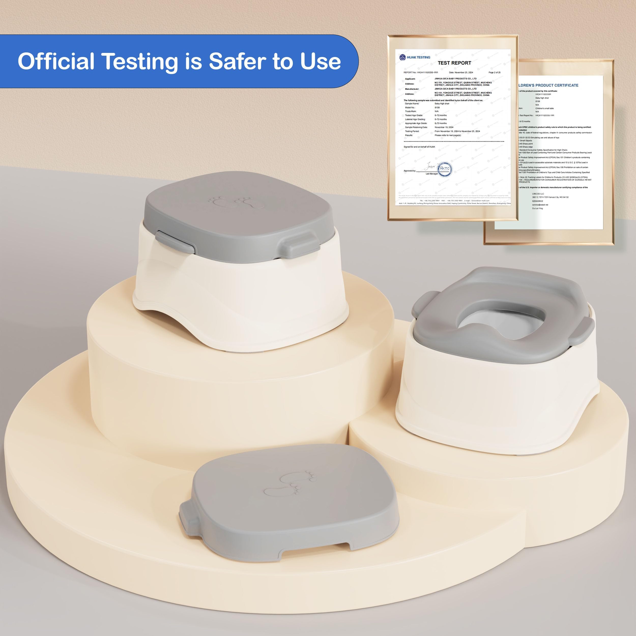 3-in-1 Potty Training Toilet, Upgrade Potty Training Seat & Toddler Step Stool, Detachable Toilet for Toddlers, Perfect for Boys and Girls