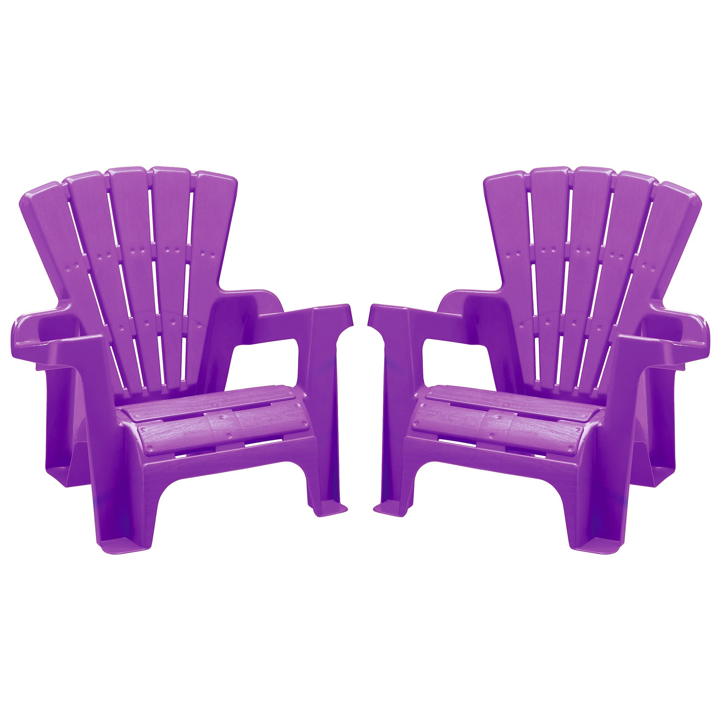 Kids’ Adirondack (2-Pack, Purple), Stackable, Outdoor, Beach, Lawn, Indoor