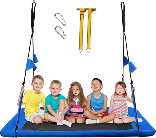Tree Swing Rectangular Swing Set for Kids and Adults Heavy Duty Support
