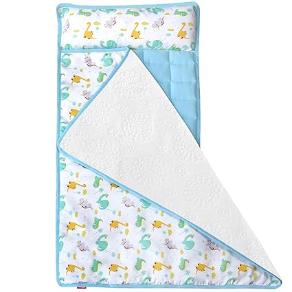 Mat Pink for Girls Kids Sleeping Mat and Fleece Blanket