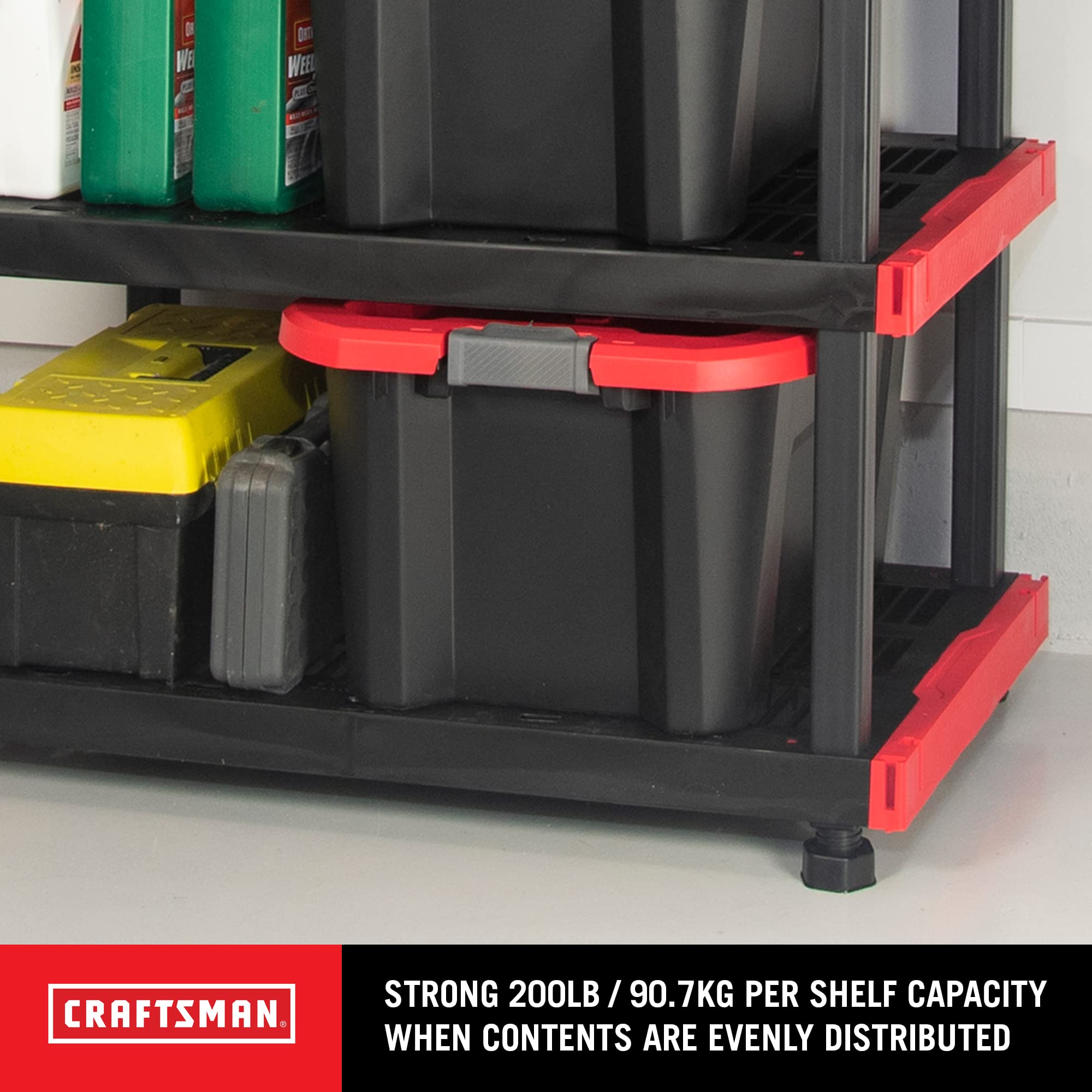 4-Tier Heavy Duty Storage Rack with 200lb Shelf Capacity