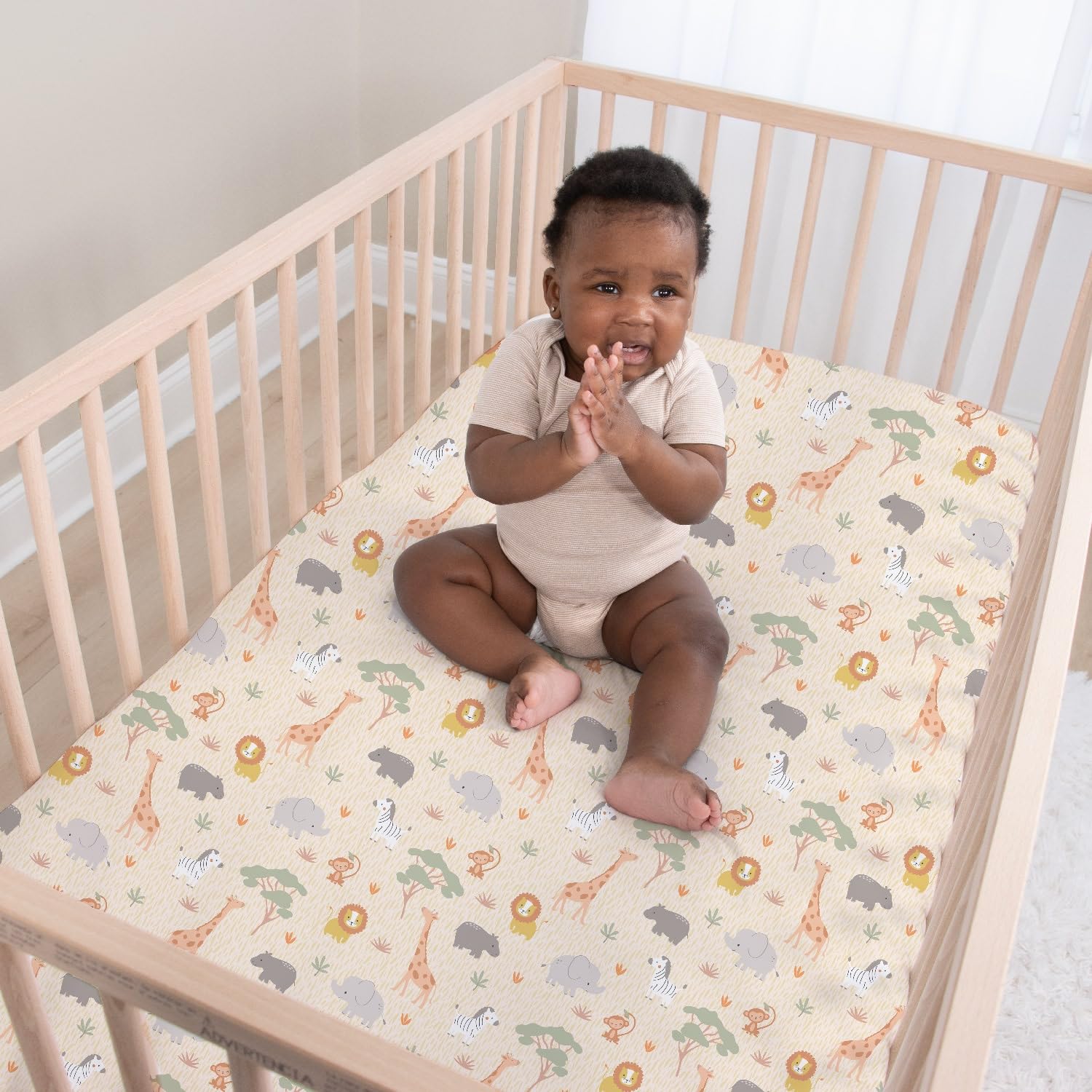 Safari Elephant Baby Crib Bedding Set - 3 Piece