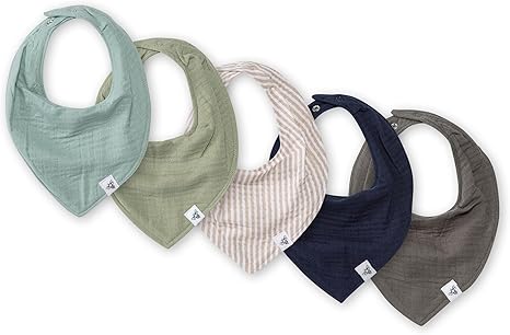 Infant Bibs, 100% Organic Cotton Drool Cloths, Newborn Essentials