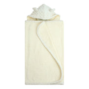 Minky Dot Organic Hooded Terry Towel, Ivory