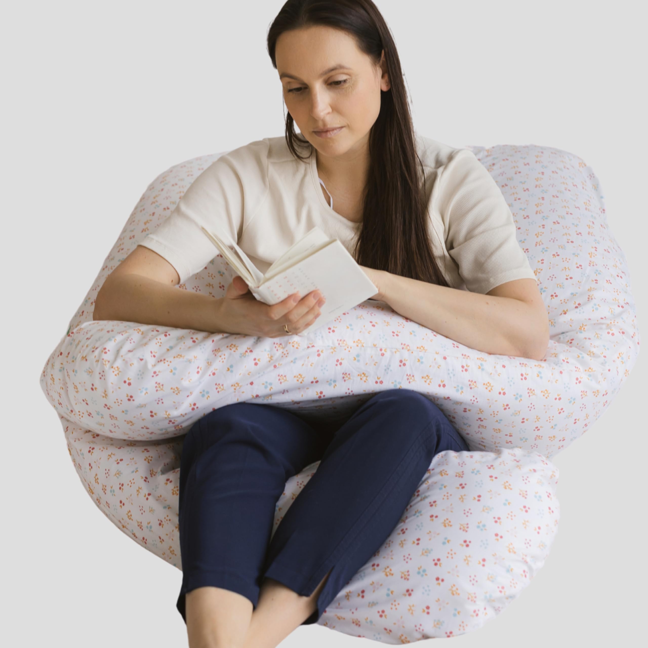 Organic U-Shape Pregnancy Pillow for Sleeping with Natural Kapok