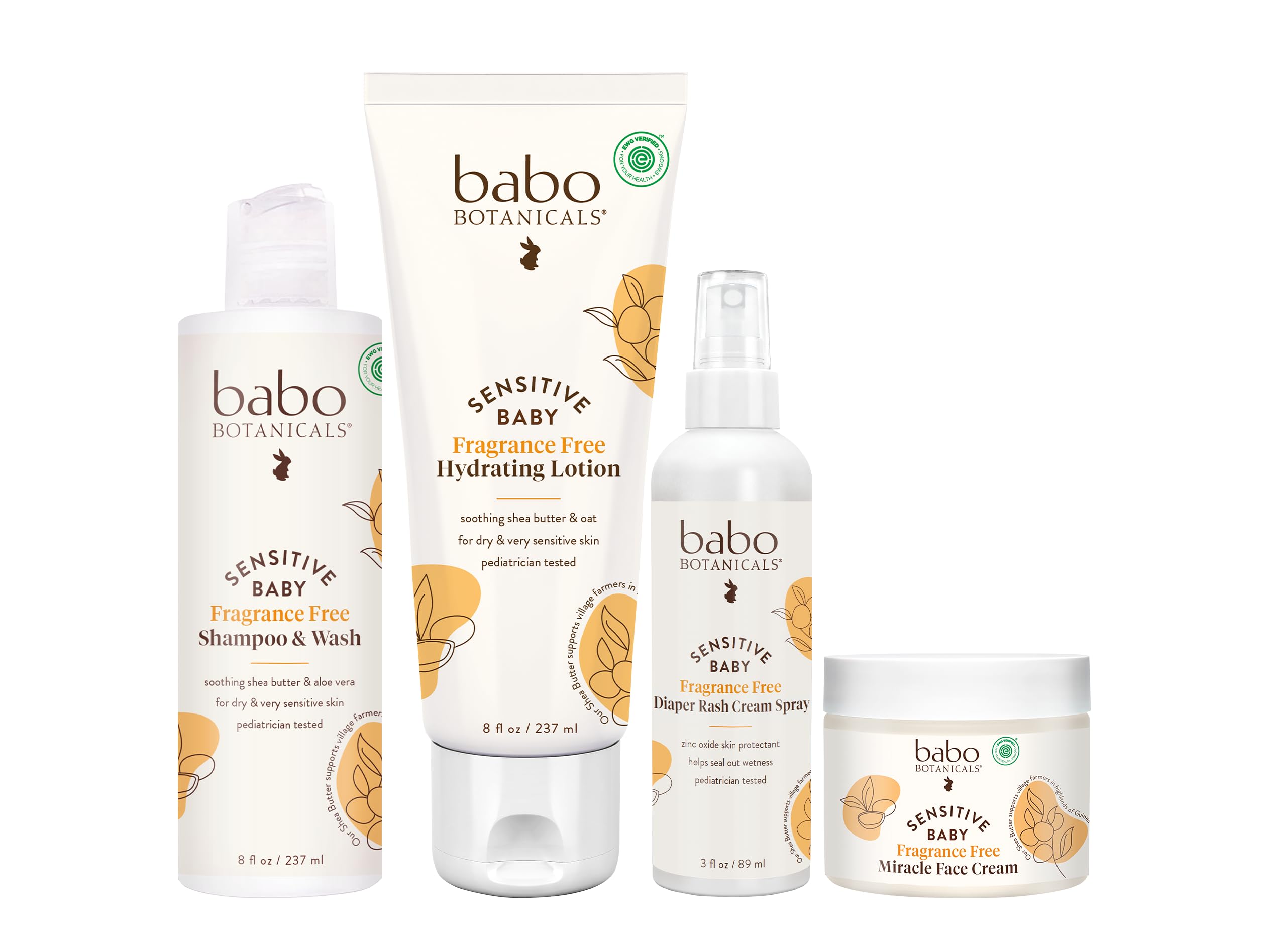 Baby Care Essentials Gift Set - Skincare, Bath & Diaper - For Delicate Skin