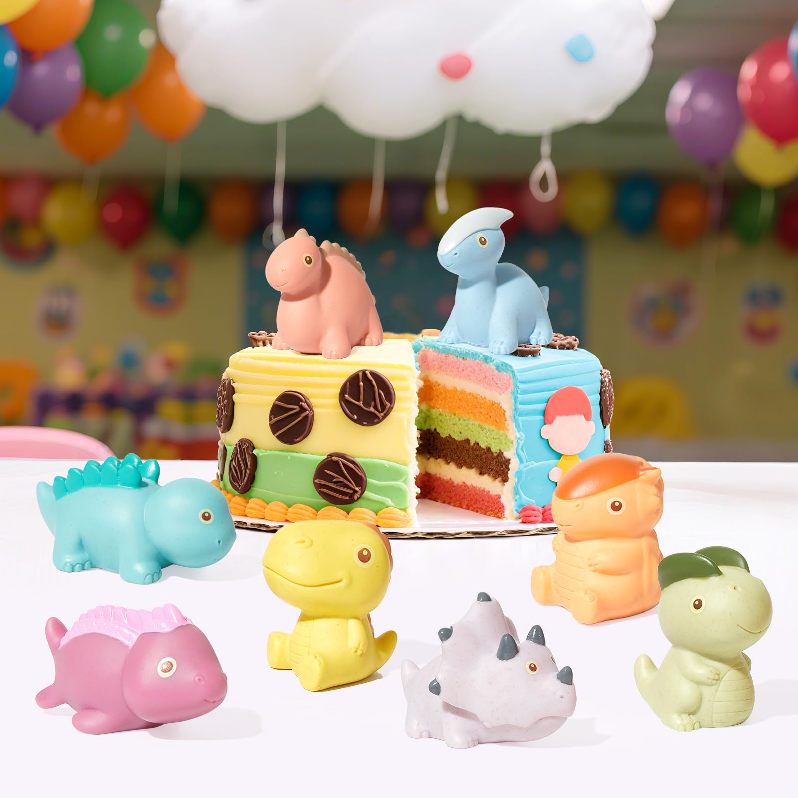 Bath Toys, Dinosaur 9 Pack | Sealed, No Hole & Mold Free Bath Toys