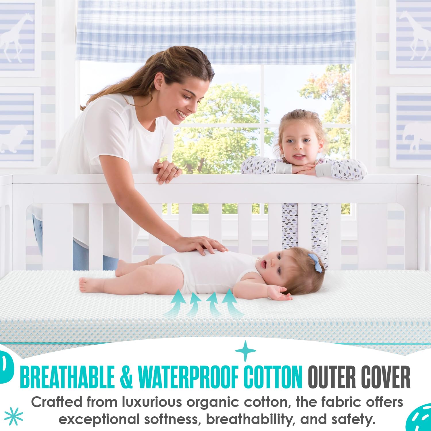 6" Dual-Sided Memory Foam Crib Mattress