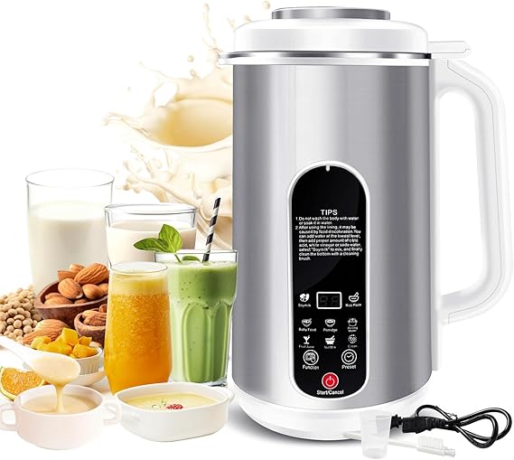 40oz Automatic Stainless Steel Milk Maker for Homemade Soy, Almond, Oat Milk
